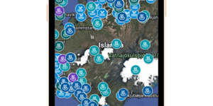 Mapa Islandii: Gorące źródła